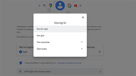 Google Etkinliğim Sil .